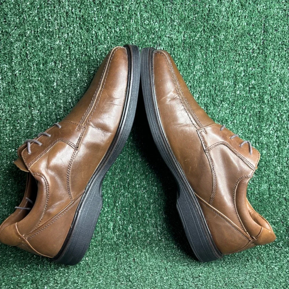 Johnston Murphy XC4 Waterproof Bicycle Toe Leather Oxford Brown Mens Size 11.5 M